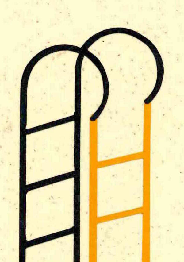'Buddy Ladder' is part of an ongoing series of ladders made using recycled paper. Over the course of Lathwood’s practice, ladders have been an important symbol of change, desire and aspiration. They are the quintessential tools to get over something, to conquer obstacles and shift a view point.