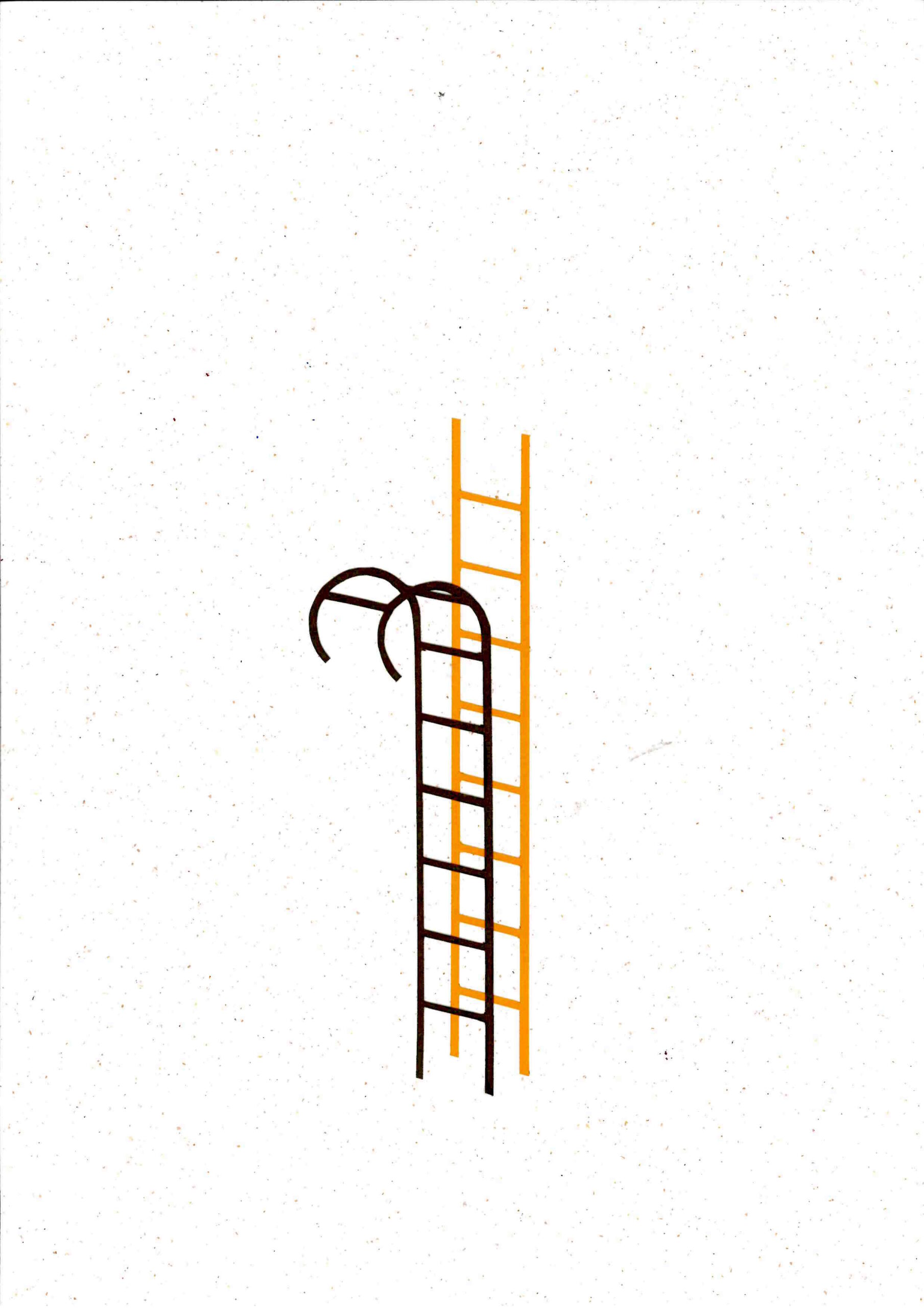 ‘Intimate Ladder’ is part of an ongoing series of ladders made using recycled paper. Over the course of Lathwood’s practice, ladders have been an important symbol of change, desire and aspiration. They are the quintessential tools to get over something, to conquer obstacles and shift a view point.