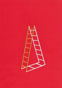 'Shadow Ladder #3' is part of an ongoing series of ladders made using recycled paper. Over the course of Lathwood’s practice, ladders have been an important symbol of change, desire and aspiration. They are the quintessential tools to get over something, to conquer obstacles and shift a view point.
