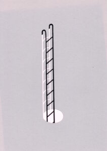 'Tube Ladder' is part of an ongoing series of ladders made using recycled paper. Over the course of Lathwood’s practice, ladders have been an important symbol of change, desire and aspiration. They are the quintessential tools to get over something, to conquer obstacles and shift a view point.
