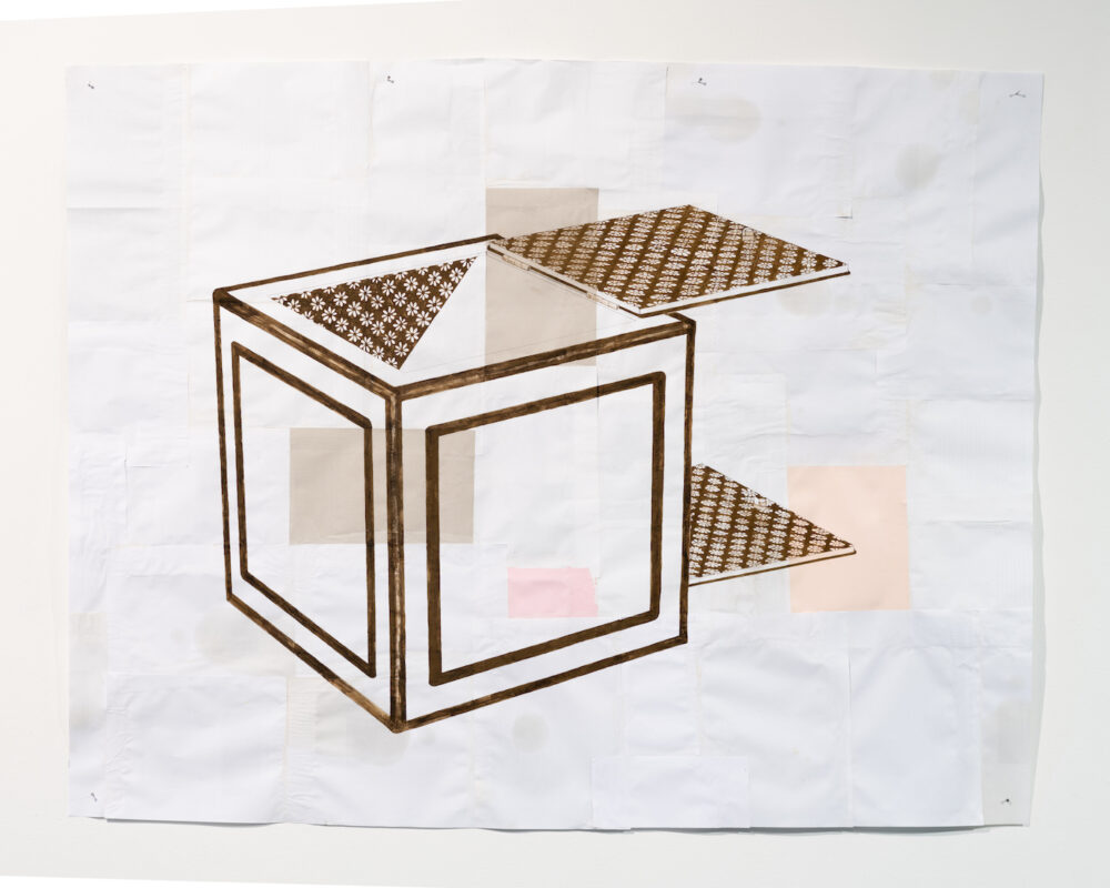 Trick Production Box Black and White With Fake Crystal Knobs